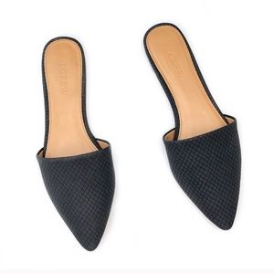J.Crew black mule slides